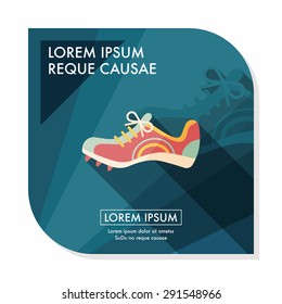 sneaker flat icon with long shadow,eps10