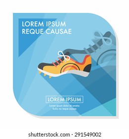 sneaker flat icon with long shadow,eps10