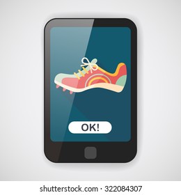 sneaker flat icon with long shadow,eps10