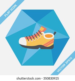 sneaker flat icon with long shadow,eps10