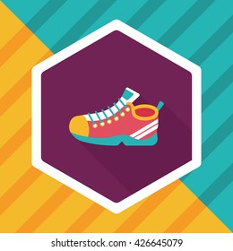 sneaker flat icon with long shadow,eps10