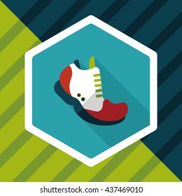 sneaker flat icon with long shadow,eps10