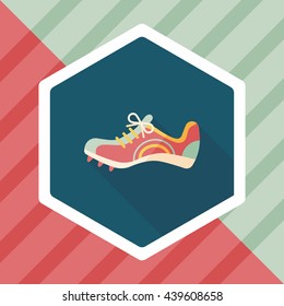 sneaker flat icon with long shadow,eps10