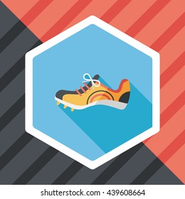 sneaker flat icon with long shadow,eps10