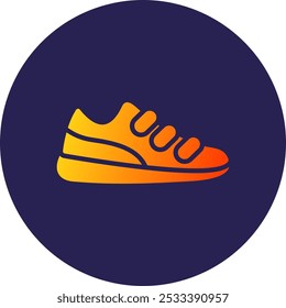 Sneaker Glyph Circle Gradient Icon