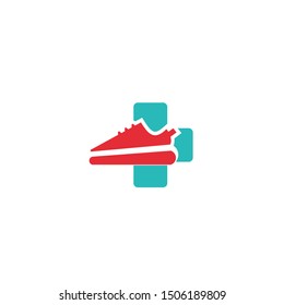 sneaker and health logo / icon vector