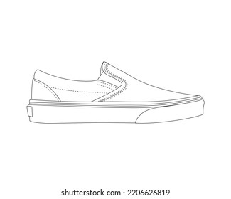 Sneaker Icon with detail line art