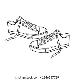 Sneaker Icon Doodle Stock Vector (Royalty Free) 1246537729 | Shutterstock