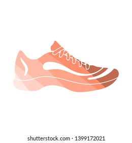 Sneaker Icon. Flat Color Ladder Design. Vector Illustration.