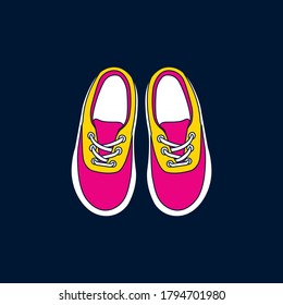 Sneaker icon flat design isolated. Vector illustration