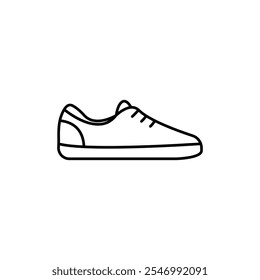 Logotipo lineal del icono de la zapatilla de deporte aislado
