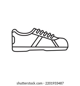 Sneaker Icon Linear Style Isolated On Stock Vector (Royalty Free ...