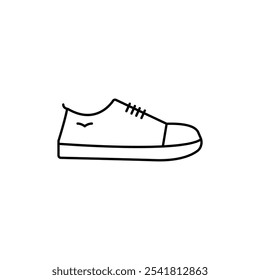 Vector de contorno del icono de la zapatilla de deporte para el Web ui