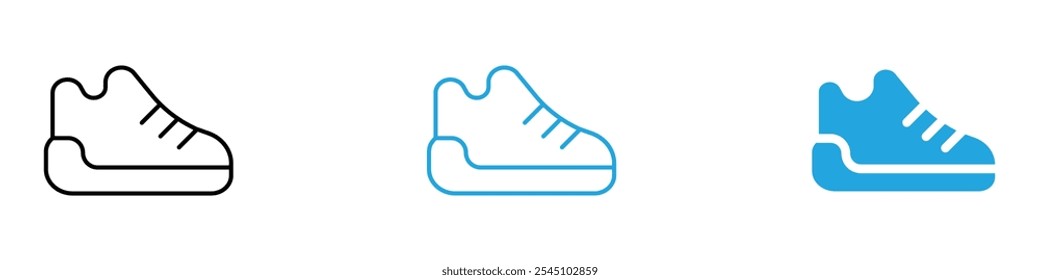 Sneaker Icon Set Vector illustration in black