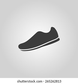 The Sneaker Icon. Shoes Symbol. Flat Vector Illustration