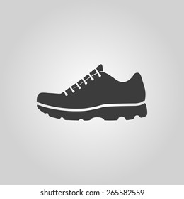 The Sneaker Icon. Shoes Symbol. Flat Vector Illustration