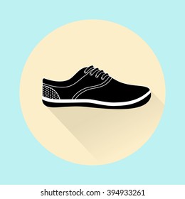 The sneaker icon. Shoes symbol. Flat Vector illustration