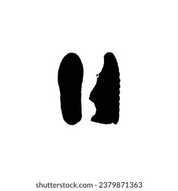 Sneaker icon. Simple style sneaker big sale poster background symbol. Sneaker brand logo design element. Sneaker t-shirt printing. Vector for sticker.