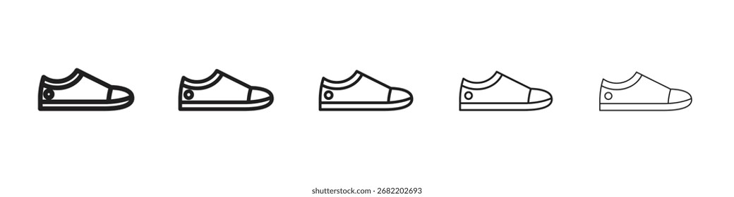 Icono de la zapatilla de deporte Ilustración vectorial aislada