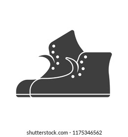 A sneaker icon. Vector on white background