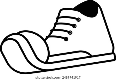 Sneaker icon for walking action