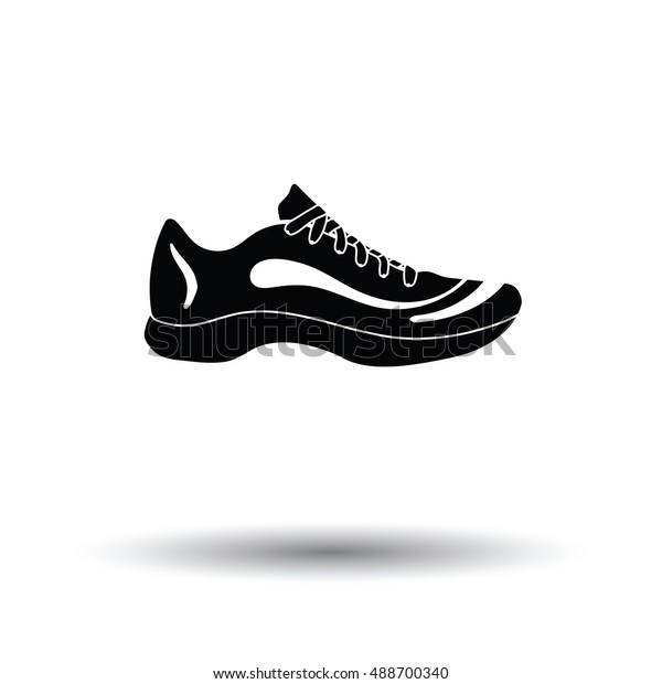 Sneaker Icon White Background Shadow Design Stock Vector (Royalty Free