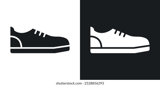Sneaker icons. solid style vector