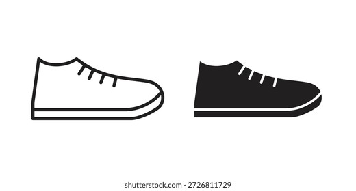 Sneaker Icons Vektorsammlung für Webdesigns. Flache Symbole