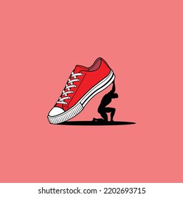 Sneaker Illustration Artwork Template Design Stock Vector (Royalty Free ...