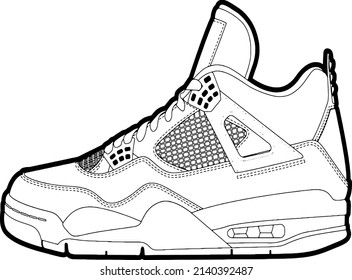 sneaker illustration design footwear line art 