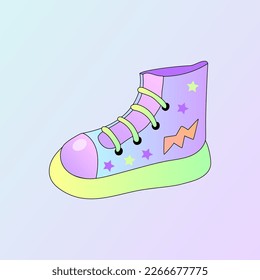 Sneaker isolated on background. Vector illustration.