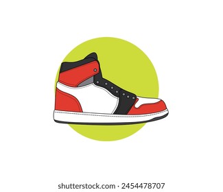 Sneaker Jordan Vector art icon