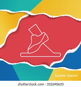 sneaker line icon