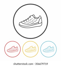 sneaker line icon