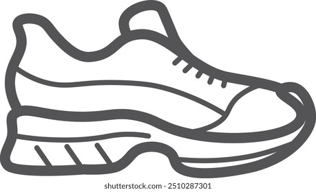 Sneaker line icon. Sport footwear. Athletic shoe