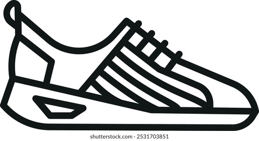 Sneaker linear icon. Training footwear. Sport shoe