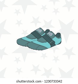 Sneaker for man or woman. trainer, sport shoes. Sports accessory. - Vector