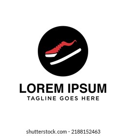 sneaker negative space creative vector logo