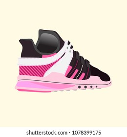 Sneaker on background, vector illustration