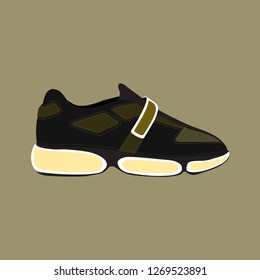 Sneaker on background, vector illustration