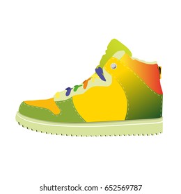 Sneaker on background, vector illustration