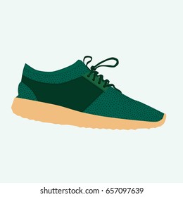 Sneaker on background, vector illustration