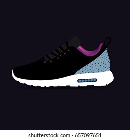 Sneaker on background, vector illustration