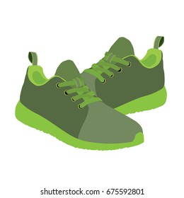 Sneaker on background, vector illustration