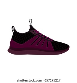 Sneaker on white background, vector illustration