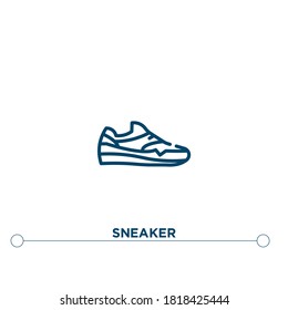 sneaker outline vector icon. simple element illustration. sneaker outline icon from editable clothes concept. can be used for web and mobile
