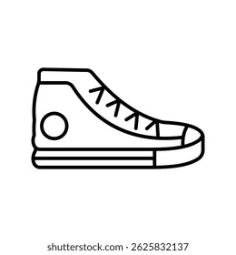 Sneaker outline vector icons for design