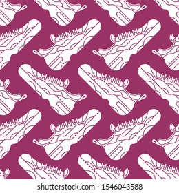 Sneaker pattern seamless. Sneakers background. Sports shoes texture. vector ornament