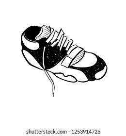 Sneaker. Running shoes glyph icon, fitness and sport, gym sign vector graphics, a solid pattern on a white background