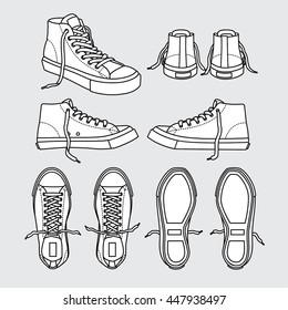 7,935 Sneakers Line Drawing Images, Stock Photos & Vectors | Shutterstock